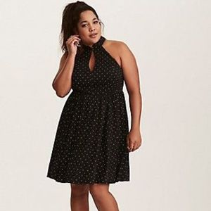 Black and White Torrid Polka Dot Dress